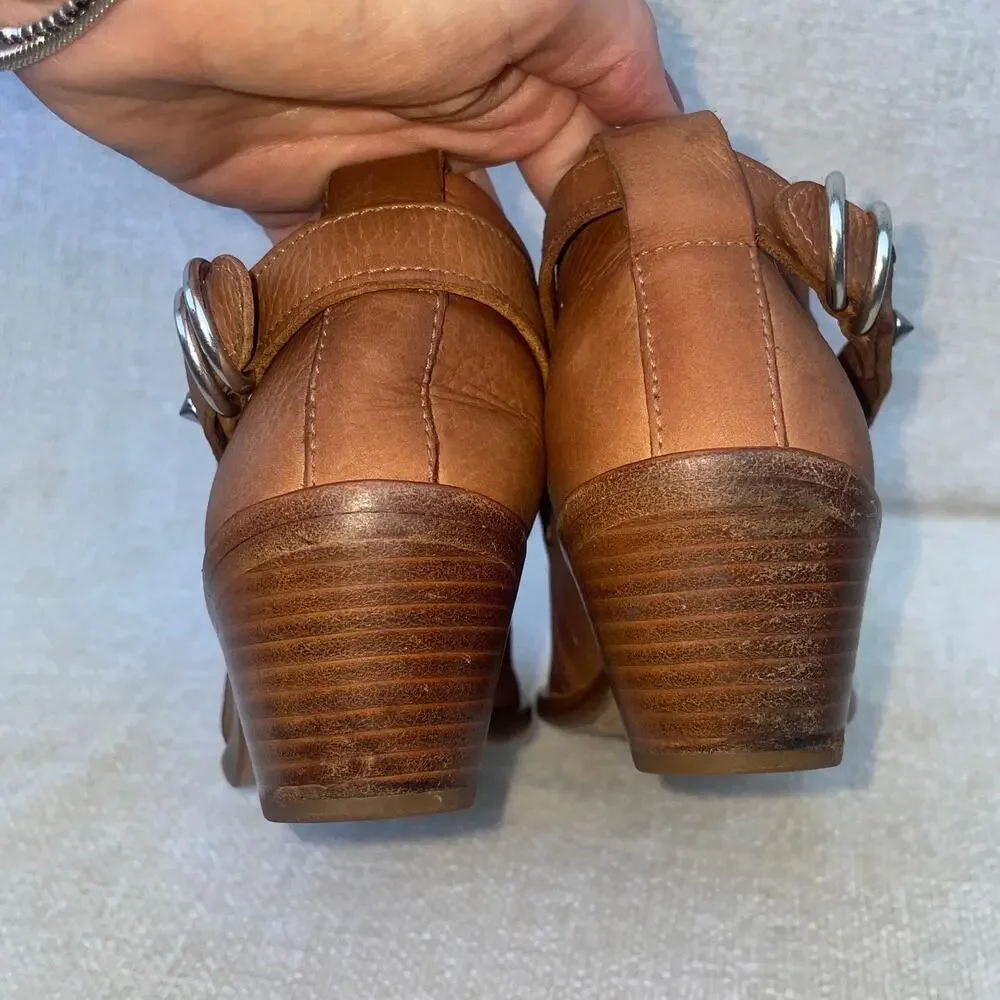 Rag & Bone Harrow Suede Leather Ankle Boots in Camel 6.5
